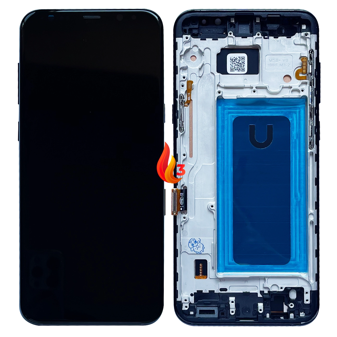 Display Samsung S8 plus cu rama, Negru