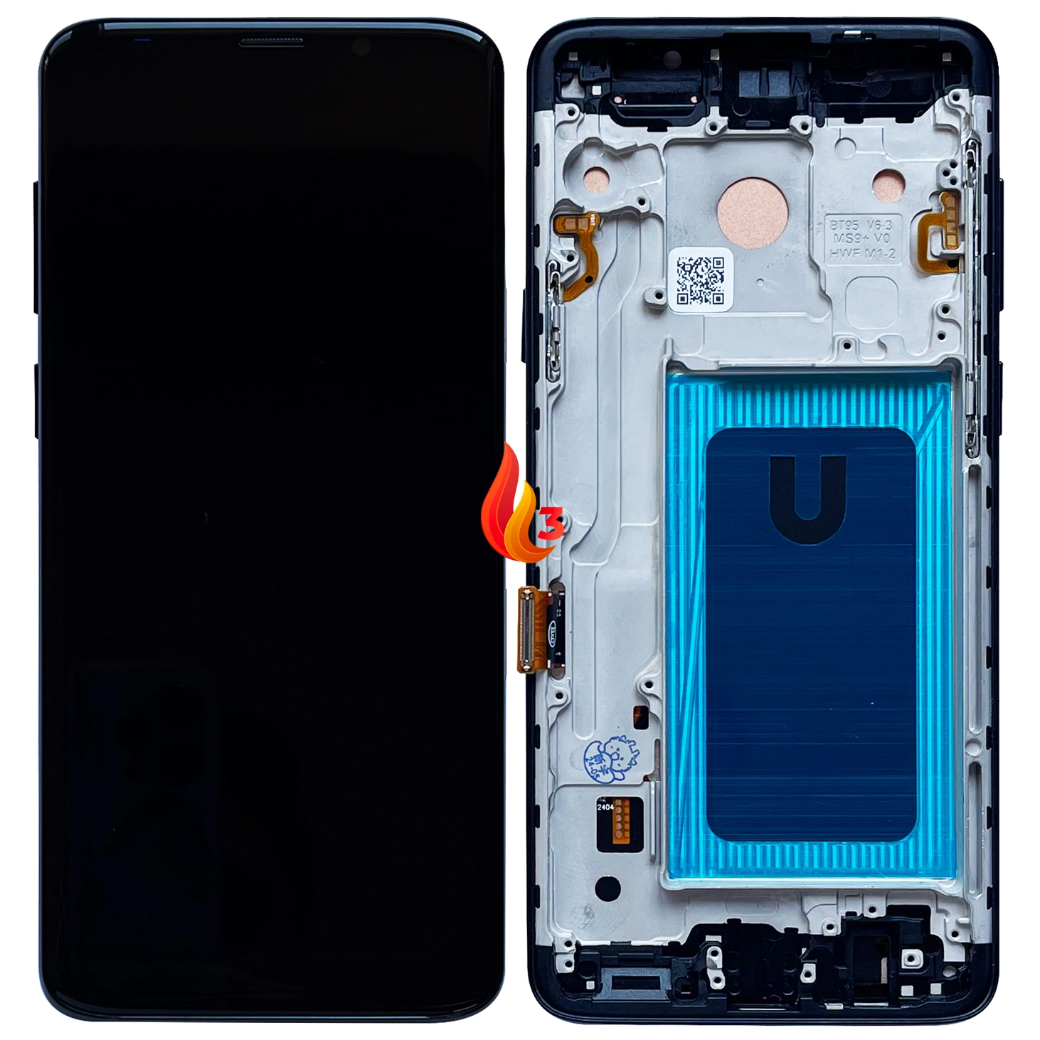 Display Samsung S9 plus cu rama, Negru