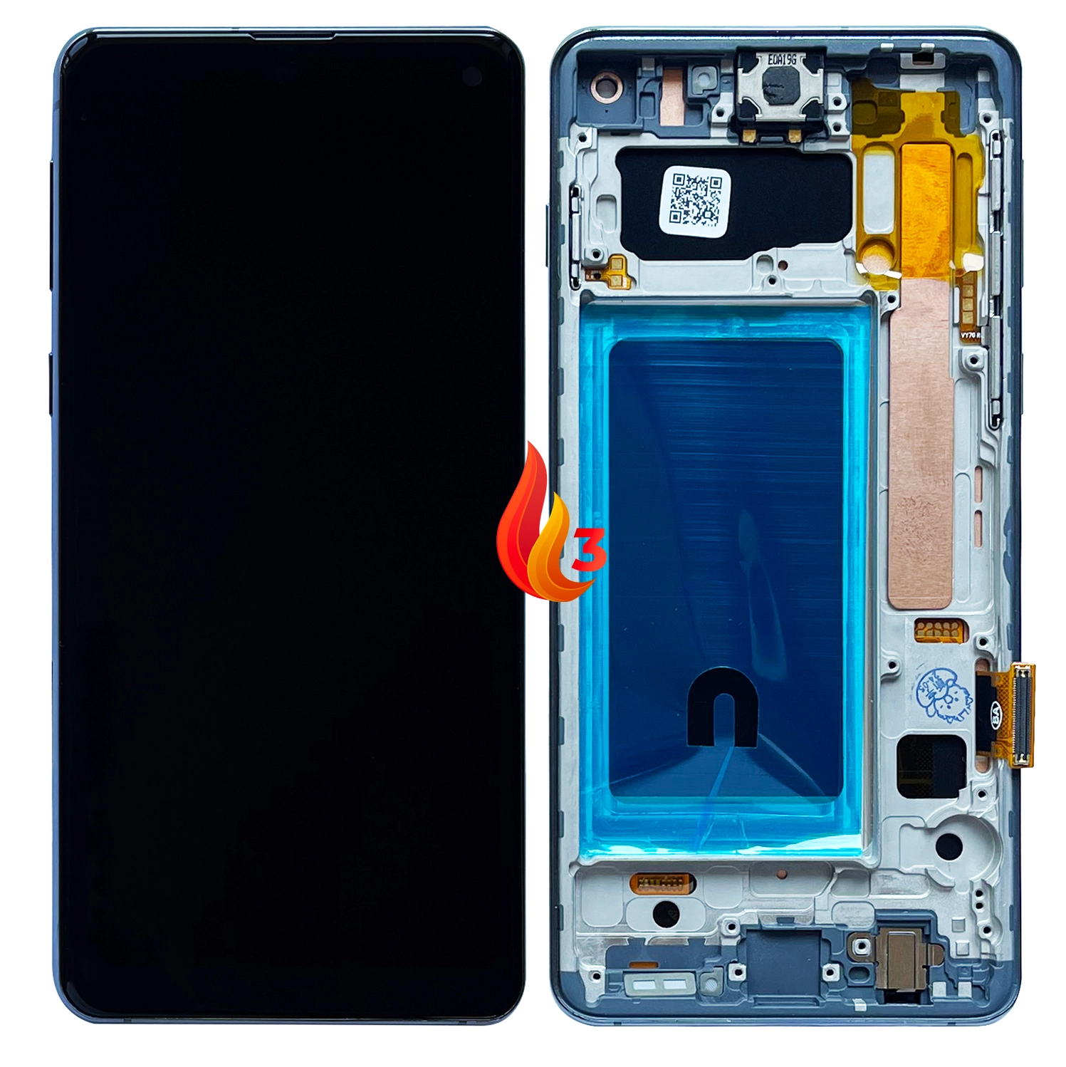 Display Samsung S10 cu rama, Negru