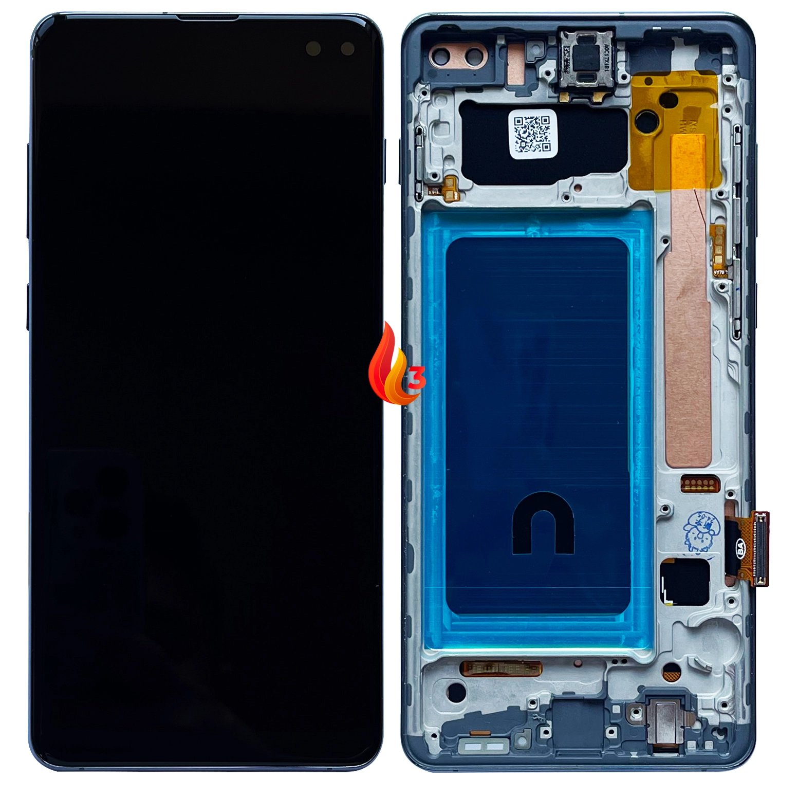 Display Samsung S10 plus cu rama, Negru