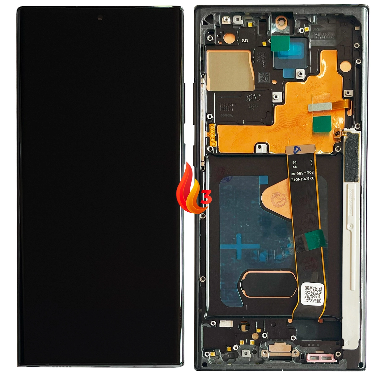 Display Samsung Note 20 Ultra OLED cu rama, Negru