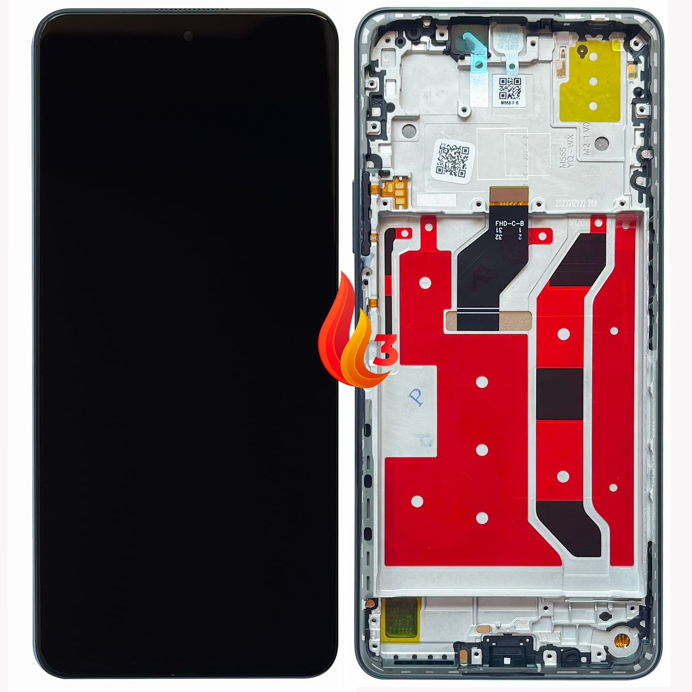 Display Huawei Nova 11i cu rama, Negru