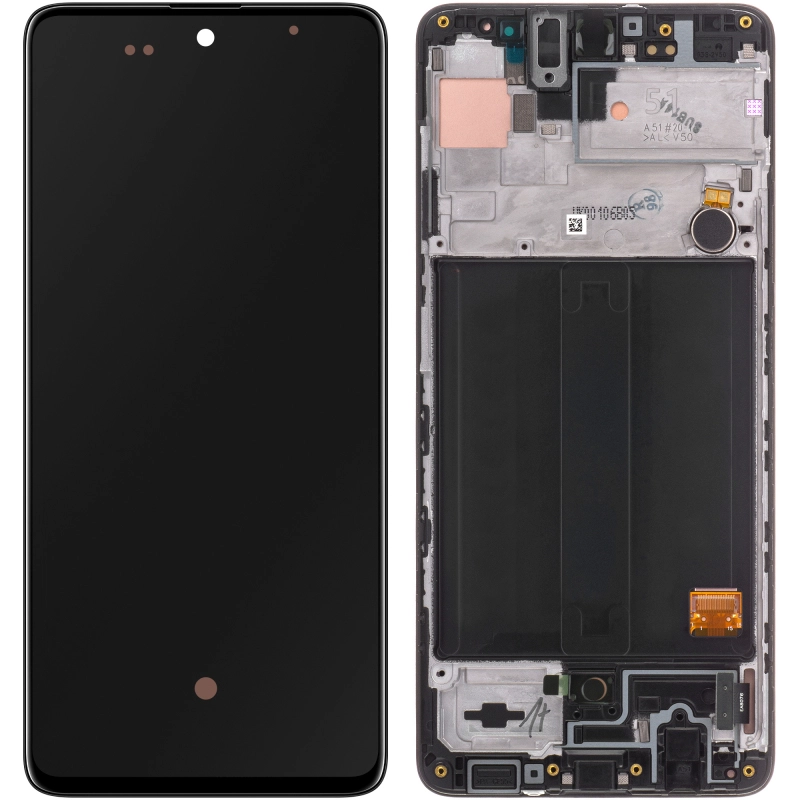 Display Samsung A51 cu rama Service Pack, Negru
