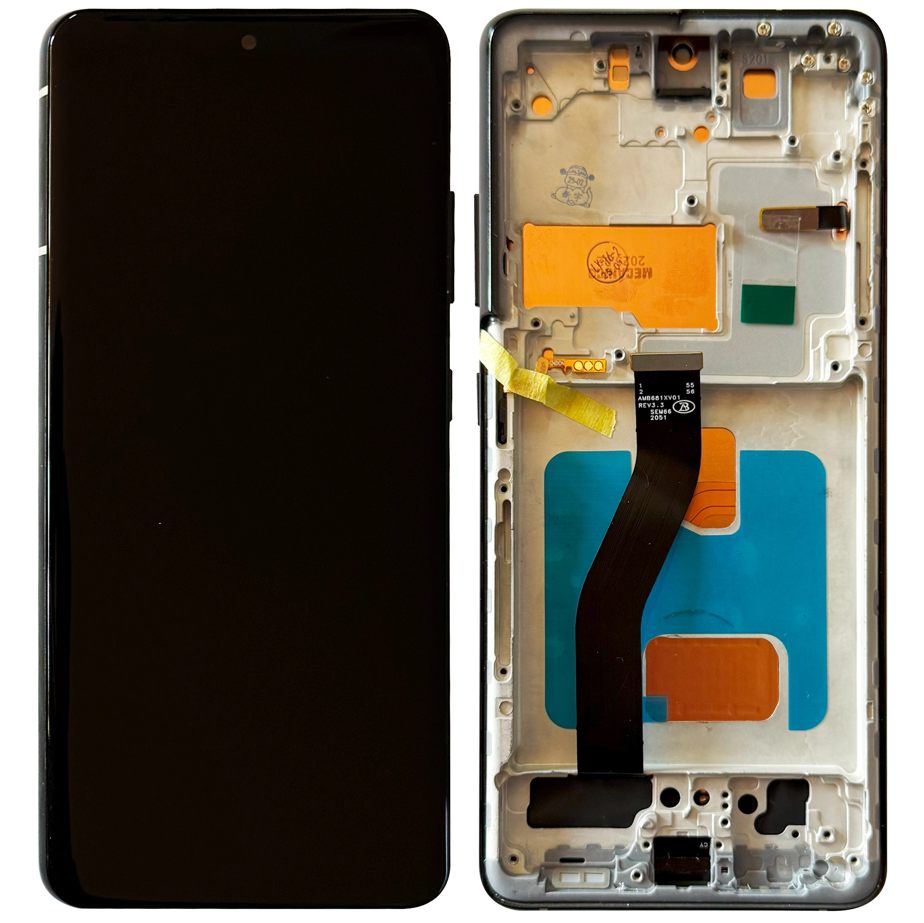 Display Samsung S21 Ultra 5G LCD cu rama, Negru