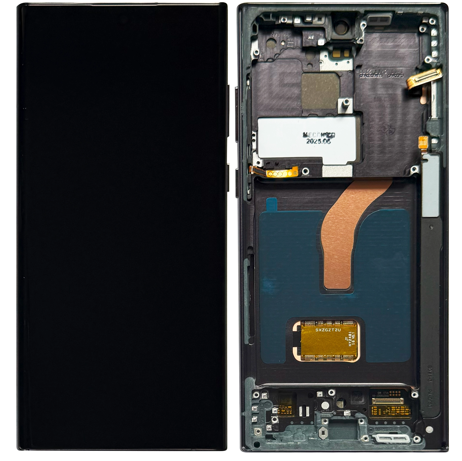 Display Samsung S22 Ultra OLED cu rama, Negru