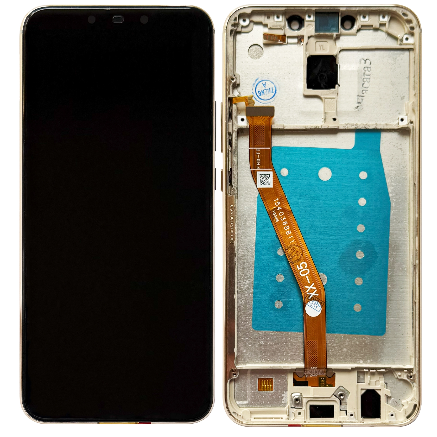 Display Huawei Mate 20 lite cu rama, Gold