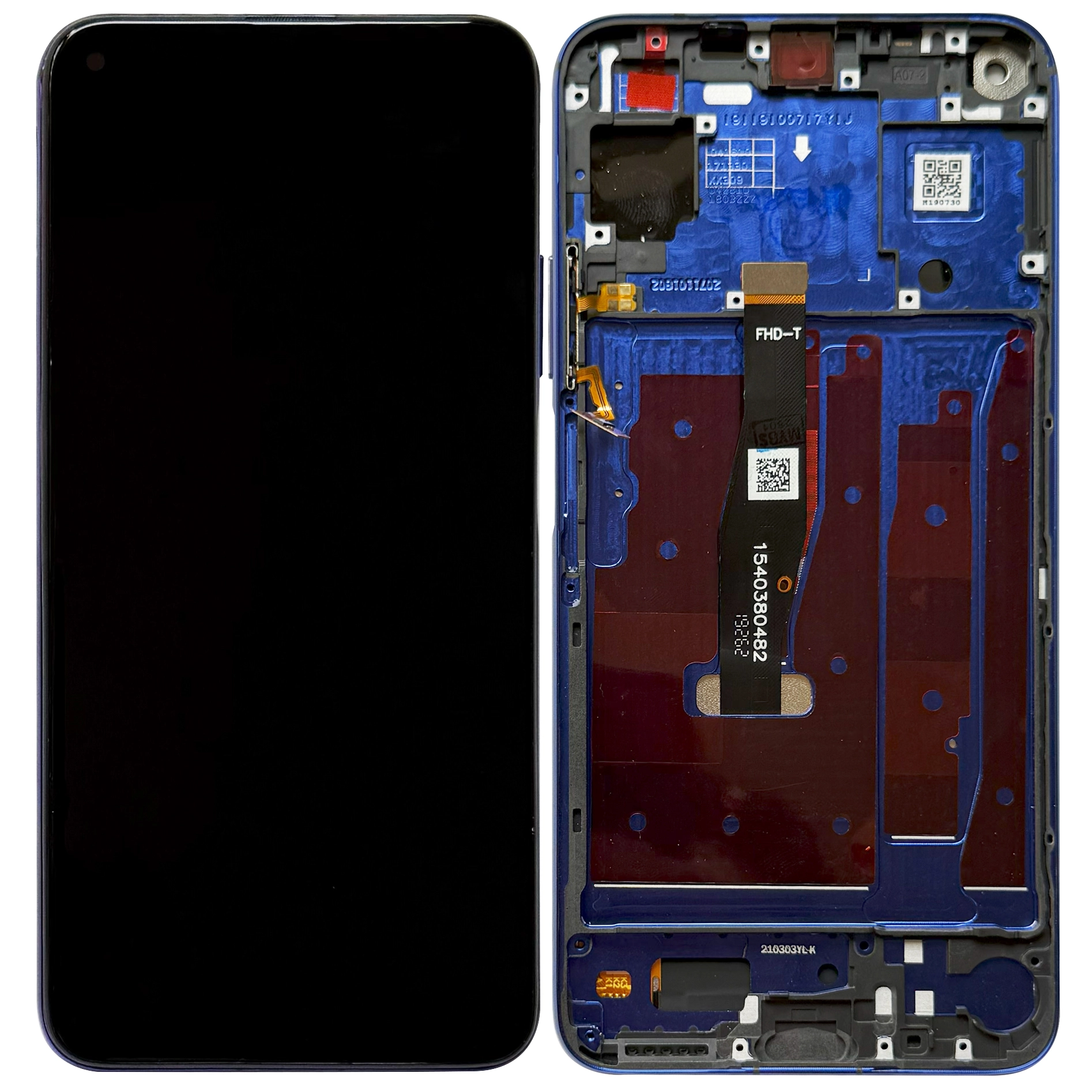 Display Huawei Nova 5T cu rama, Albastru