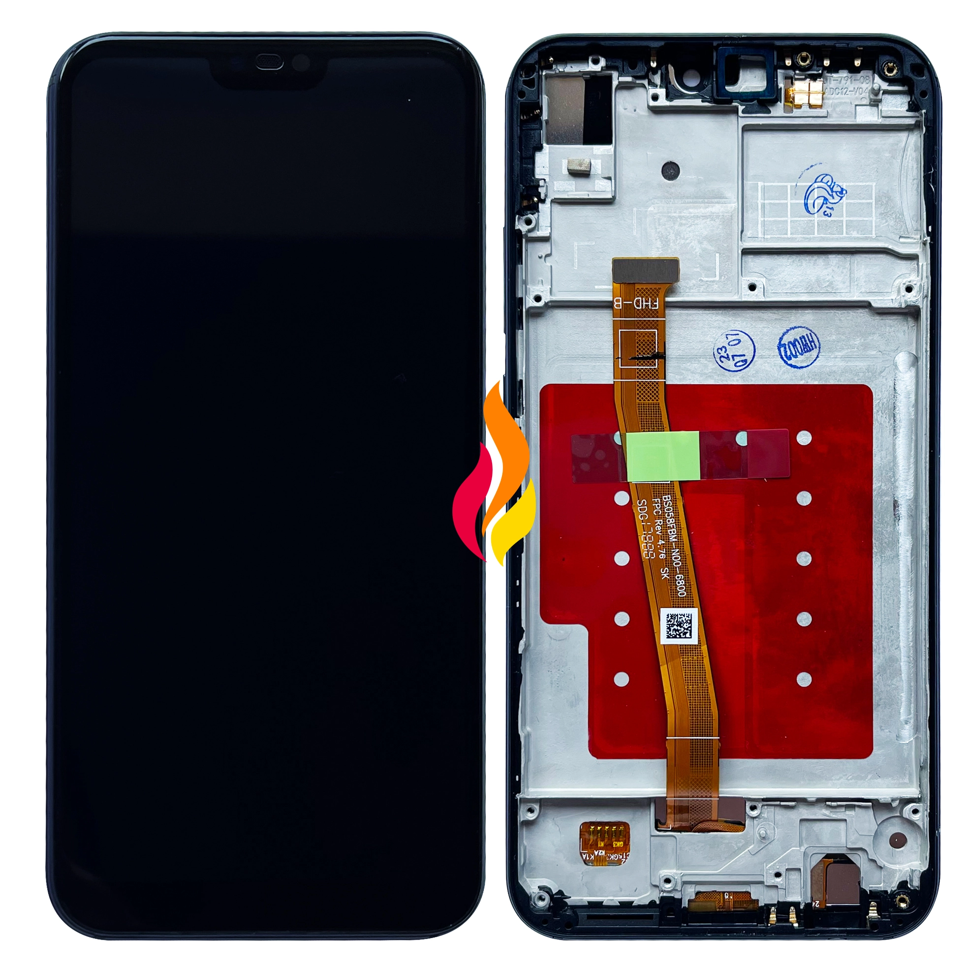 Display Huawei P20 lite cu rama, Negru