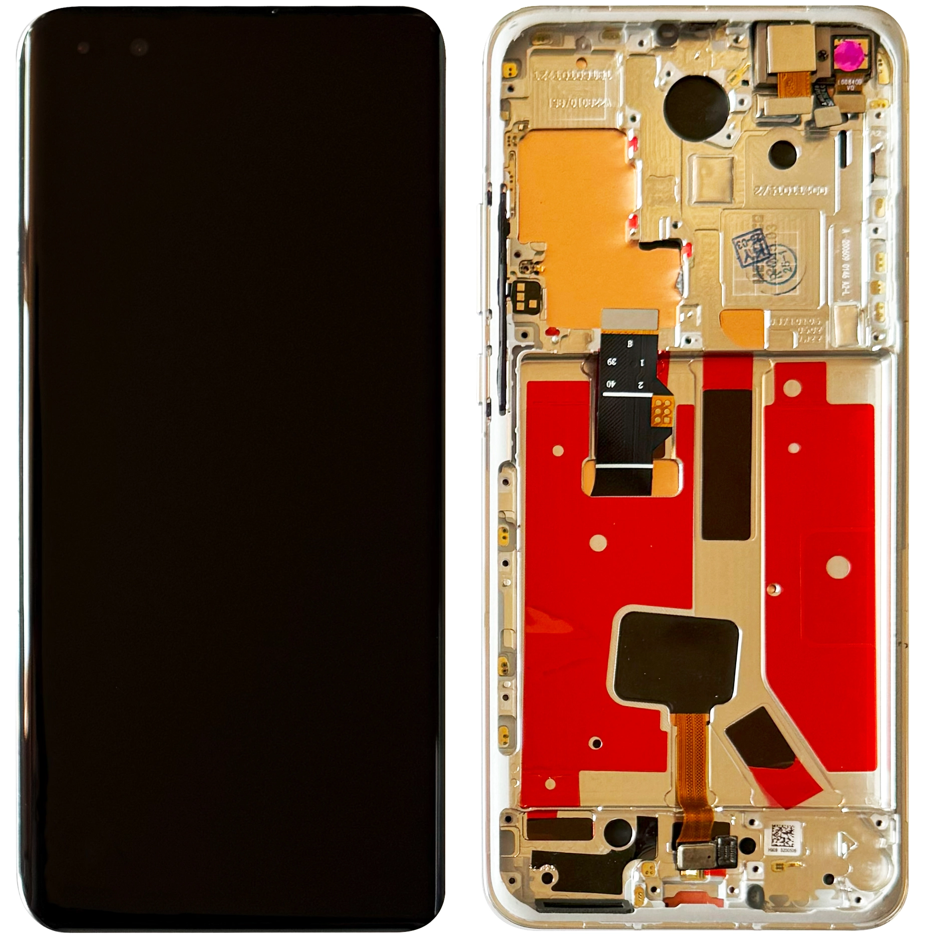 Display Huawei P40 Pro OLED cu rama, Alb