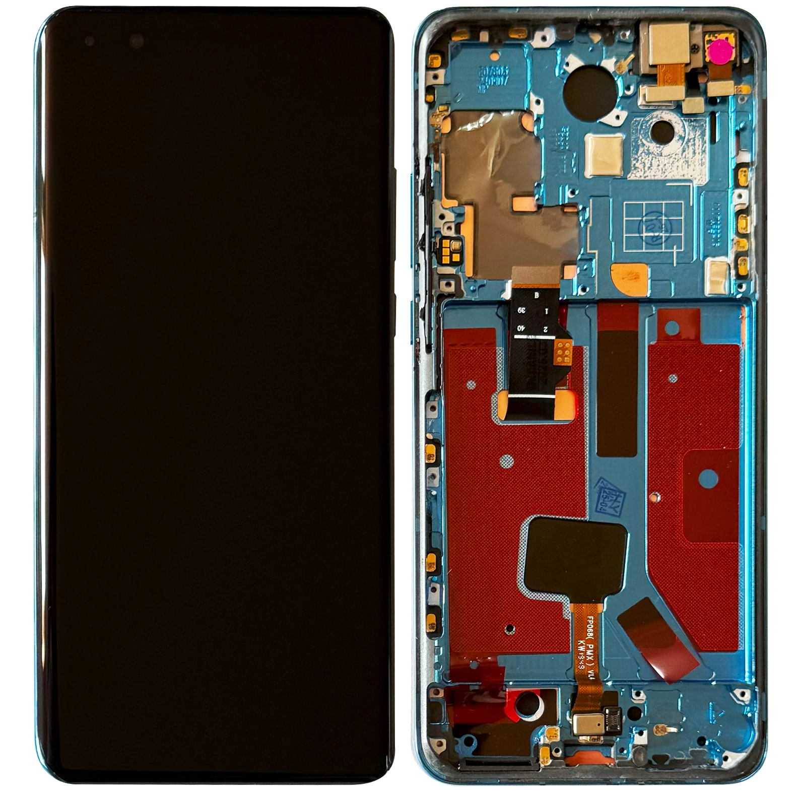Display Huawei P40 Pro OLED cu rama, Albastru