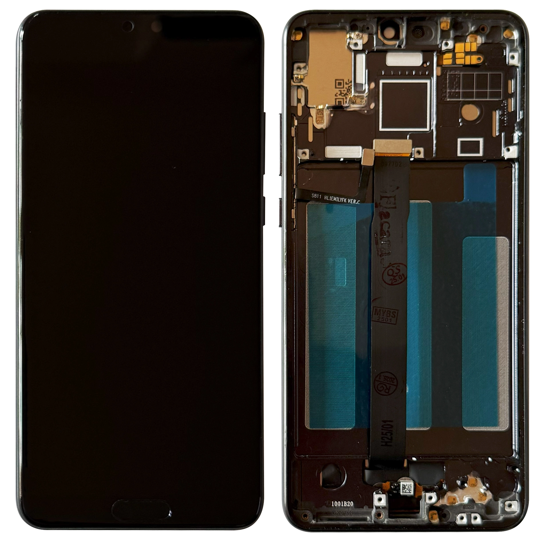 Display Huawei P20 cu rama, Negru