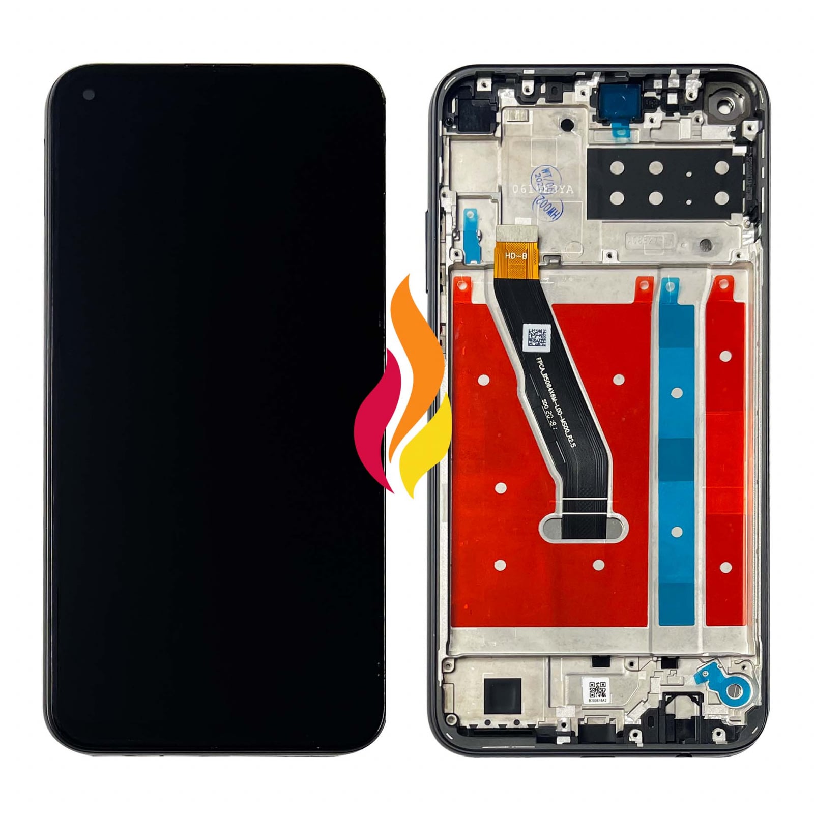 Display Huawei P40 lite E cu rama, Negru