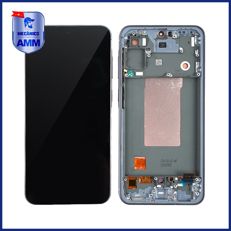 Display Samsung A56 OLED cu rama, Negru