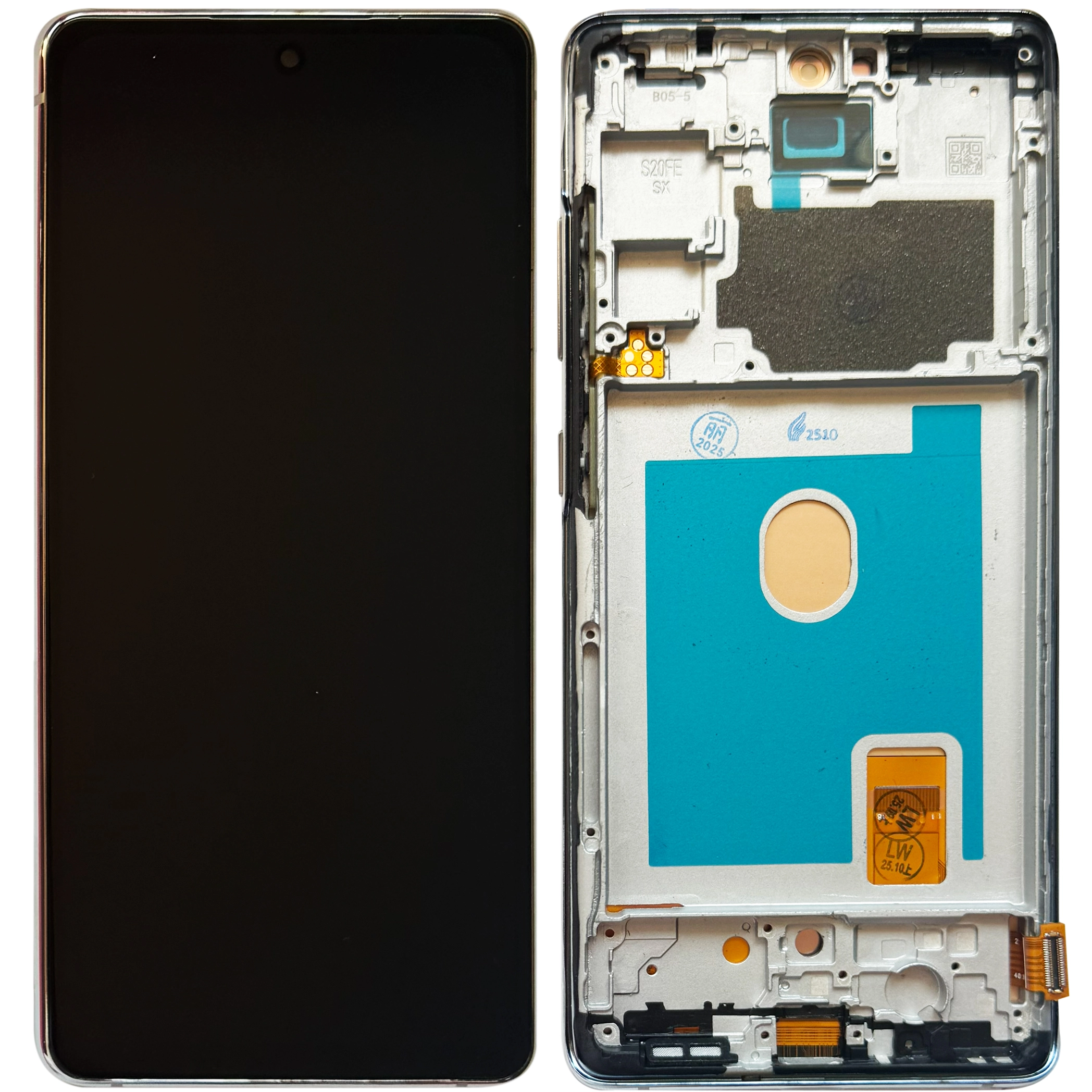 Display Samsung S20 FE 5G OLED cu rama, Alb
