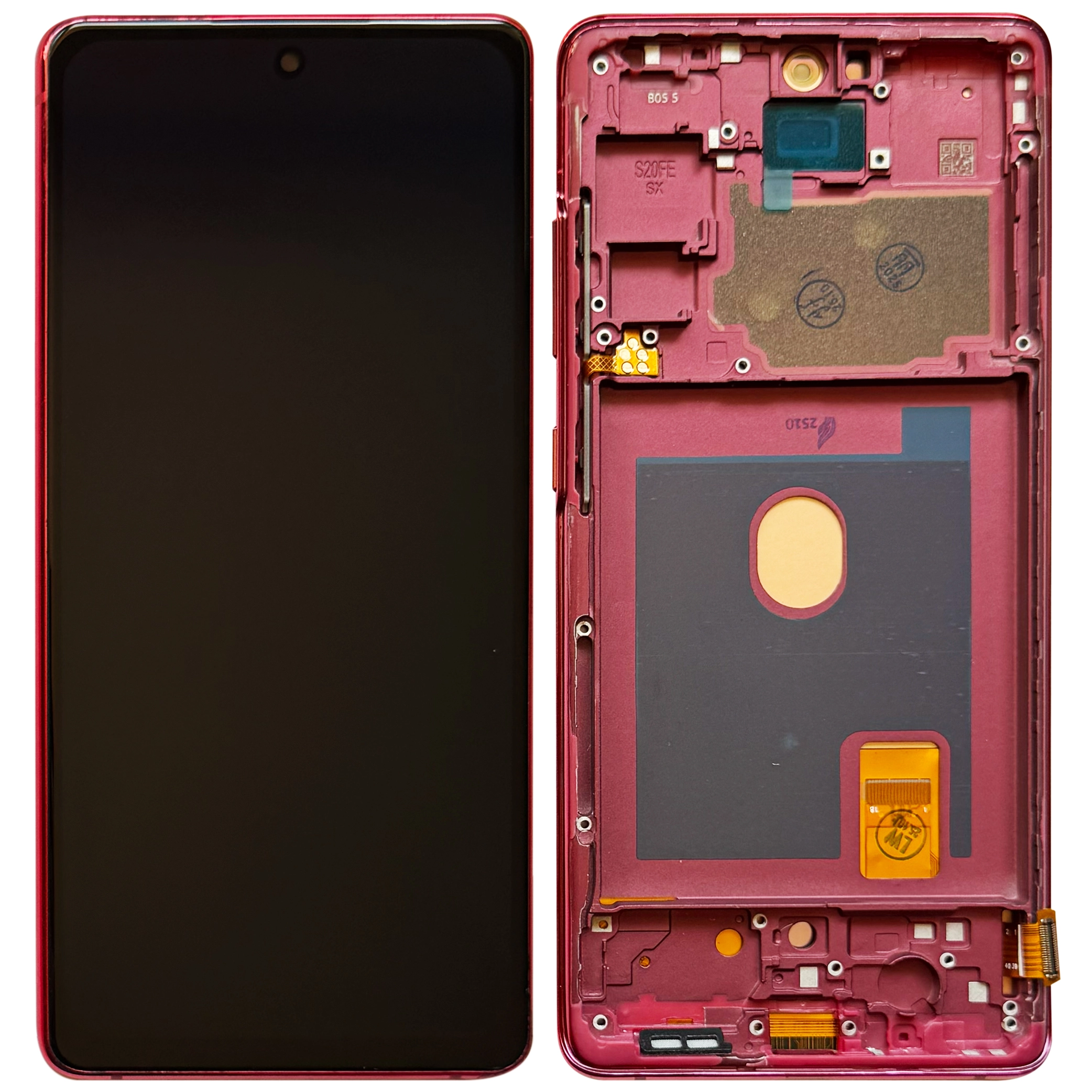 Display Samsung S20 FE 5G OLED cu rama, Rosu