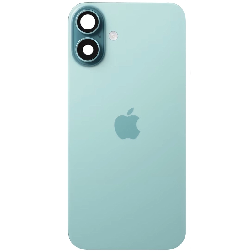 Spate telefon: Capac baterie Iphone 16 Plus cu Lentile si Magnet OEM, Teal