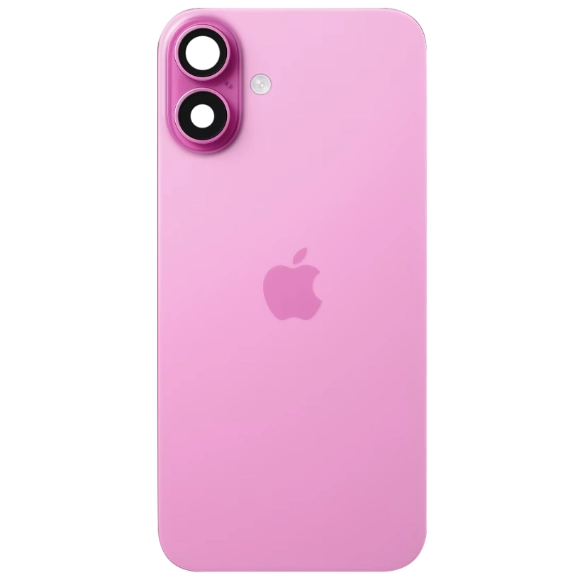 Spate telefon: Capac baterie Iphone 16 Plus cu Lentile si Magnet OEM, Pink