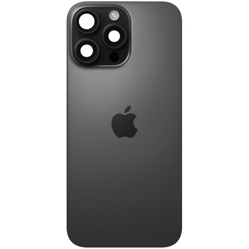 Spate telefon: Capac baterie Iphone 16 Pro cu Lentile si Magnet OEM, Black