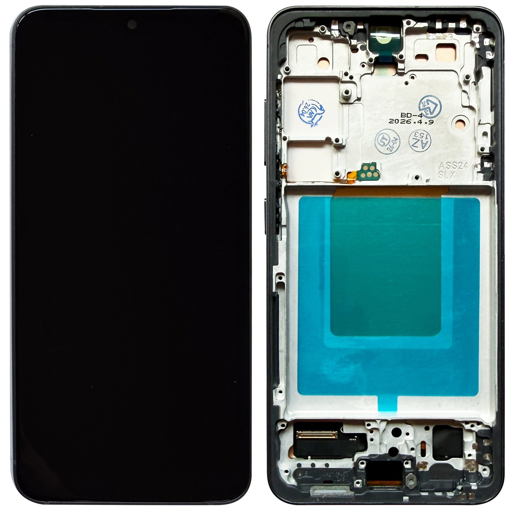 Display Samsung S24 LCD cu rama, Negru