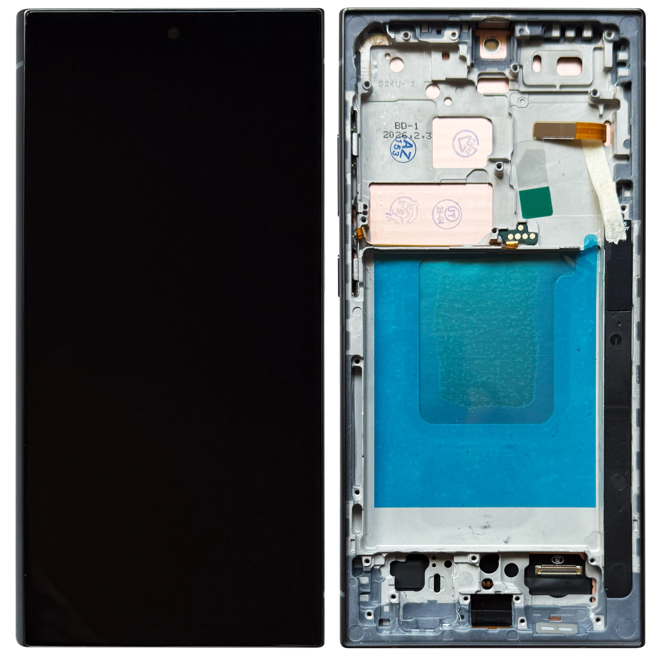 Display Samsung S24 Ultra LCD cu rama, Negru