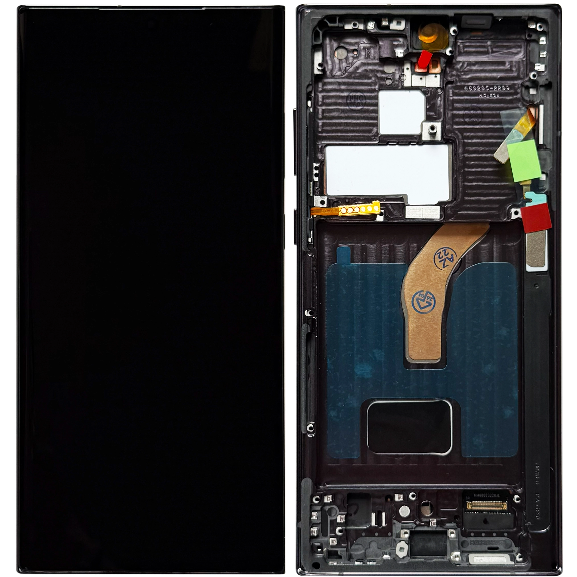 Display Samsung S22 Ultra OEM OLED cu rama, Negru